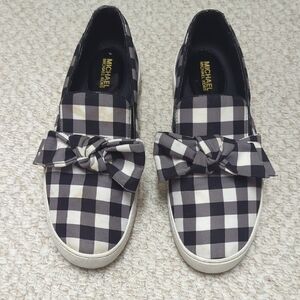 Michael Kors Plaid Bow Slip-On Sneakers